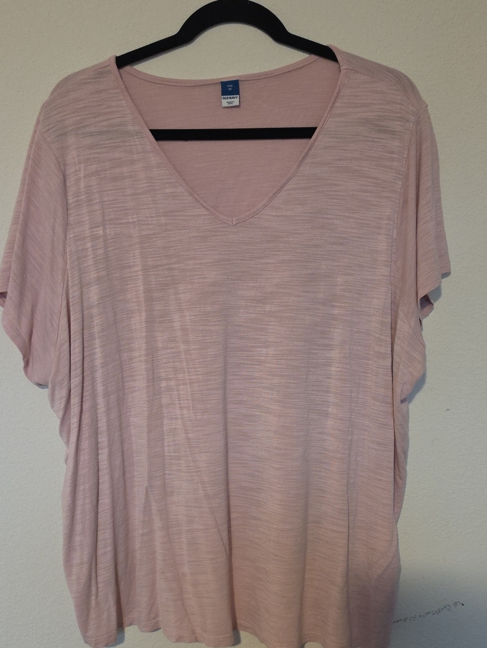 Old Navy Blush Pink V-Neck Short Sleeve Tee